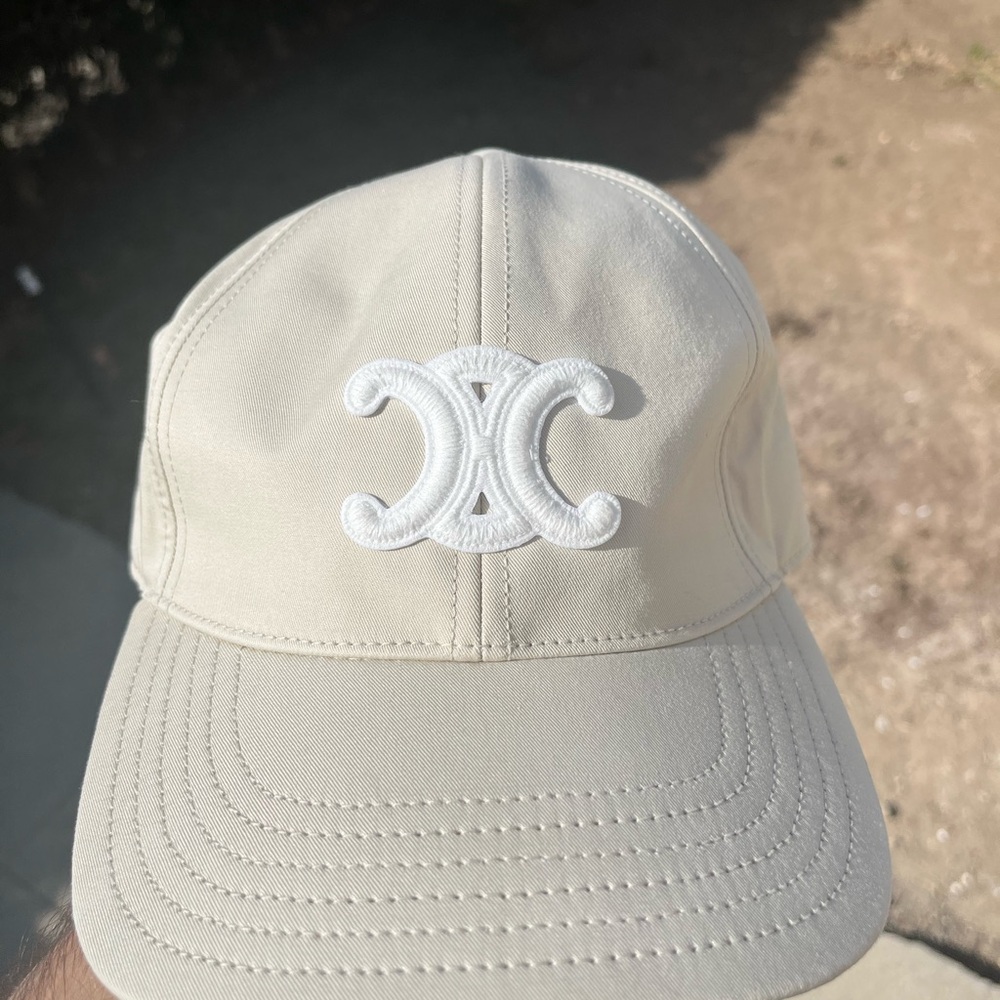 Celine Beige Logo Cap